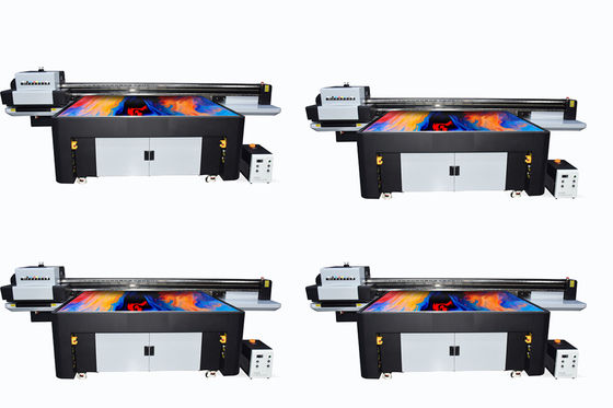 Stampa UV ad alta precisione per apparecchiature per cassa per cellulari Dimensione 4130 X 2000 X 1300mm Tinta Colore W CMYKLCLM Olio leggero