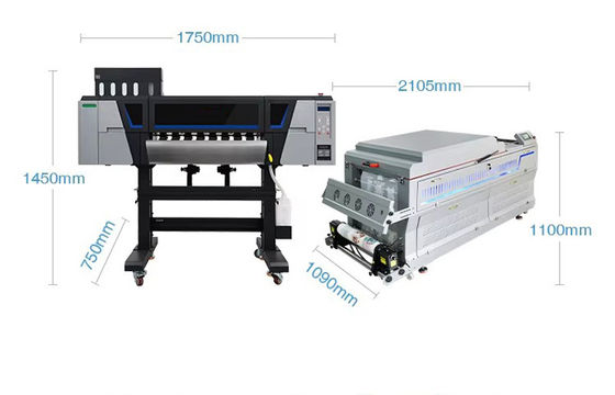 Stampa DTF UV automatico a 5 colori con scalda media pre e post per pellicola DTF AB UV